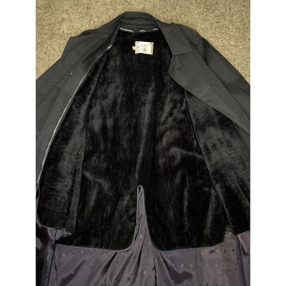 VINTAGE CAMPUS ALL WEATHER Black Coat Zip Out Lining Made In USA Sz 42 READ - Picture 10 of 13
